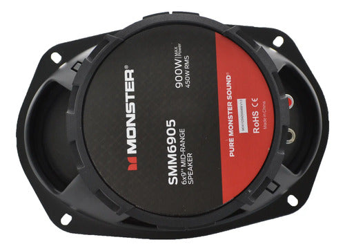 Par De Medios Rangos De 6x9 450w. Rms 8 Ohms Monster Smm6905