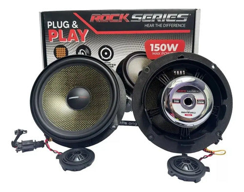 Set Medios 6.5 75w Rms Vw Plug & Play Rockseries Rks-vw165.2