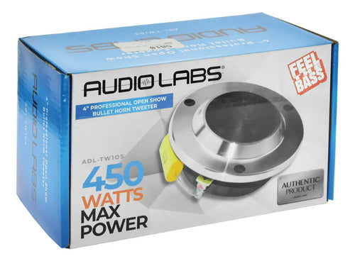 Par Tweeter Bala 4 PuLG. Open Show 300w Audio Labs Adl-tw1os Color Cromo Con Negro