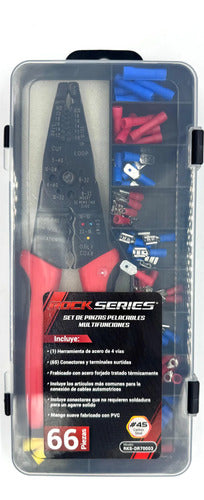 Pinza Pelacables + Kit De Terminales Rockseries Rks-dr70003