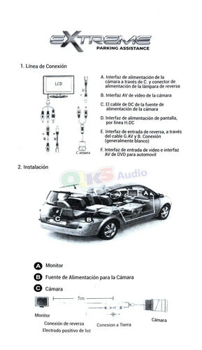 Cámara Reversa Porta Placa Universal Extreme Ex-lp400 Auto/carro 100°