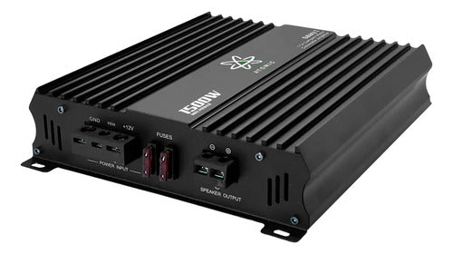 Amplificador Atomic 1 Canal Galaxy1 1500w Bass Open Show Color Negro