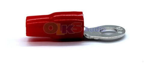 Paquete 10 Terminal Ojo Rojo Calibre. 4 Audio Labs Adl-rt4