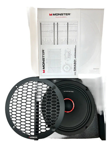 Par Medios Rangos De 8'' 600 Watts Rms 8 Ohms Monster Sma801