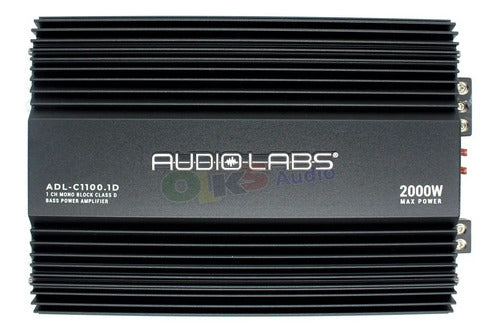 Amplificador 1 Canal Audiolabs Adl-c1100.1d Clase D 2000w Negro