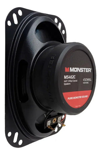 Bocinas Coaxiales 4x6 Pulgadas Monster Auto Ms462c 45w Rms Negro