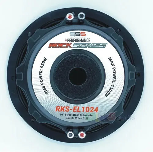 2 Subwoofers De 10'' 650w. Rms 4+4 Ohm Rockseries Rks-el1024 Color Negro