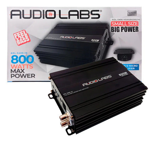Amplificador Mini De 1 Canal 800w Max. Audiolabs Adl-s400.1d
