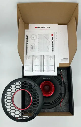 Par Medio Rango + Driver 6.5  650w Rms 8 Ohm Monster Smd653