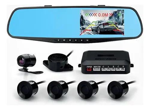 Retrovisor Cámara Reversa Extreme Ex-rt5dvr 4.3  1080p 140° Led