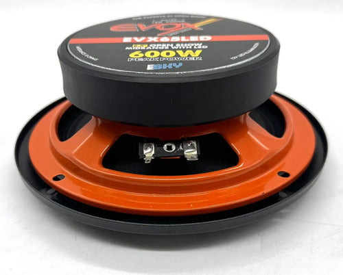 Par De Medios Rango 6.5'' 300w Rms Con Luz Led Evox Evx65led