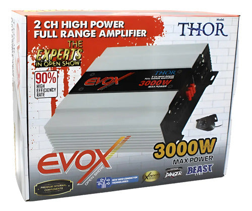 Amplificador De 2 Canales Rango Completo 1500w Rms Evox Thor