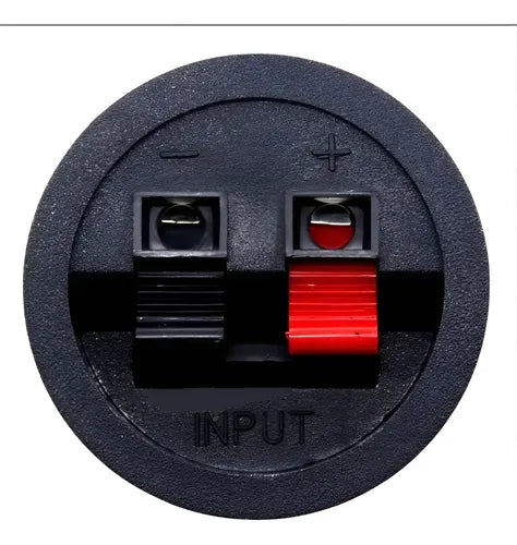 Conector Push Terminal Redondo Olksaudio Bafle Cajón 2 Piezas Negro