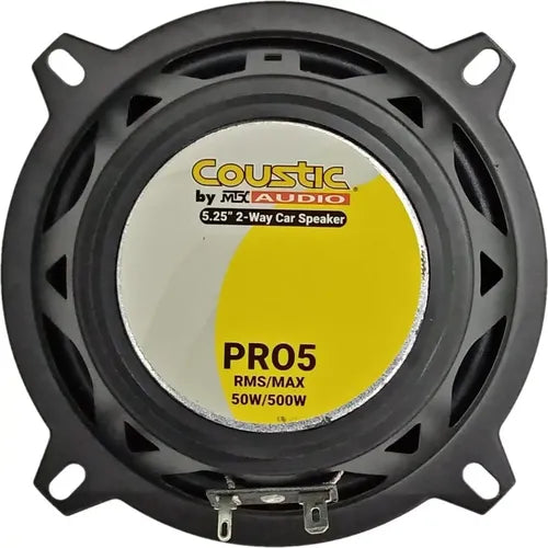 Bocinas 5.25 Pulgadas Coustic Pro5 2 Vias 500 Watts Max Color Negro