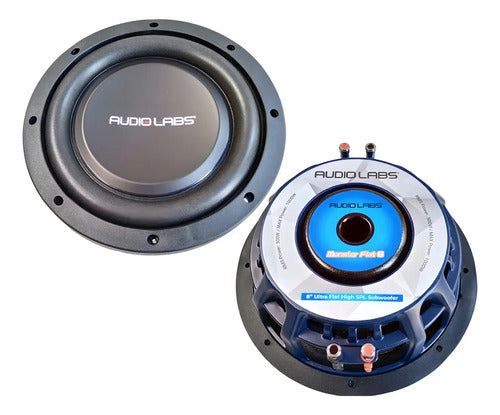 Subwoofer Plano 8'' 500w. Rms 2+2 Ohm Audiolabs Monsterflat8