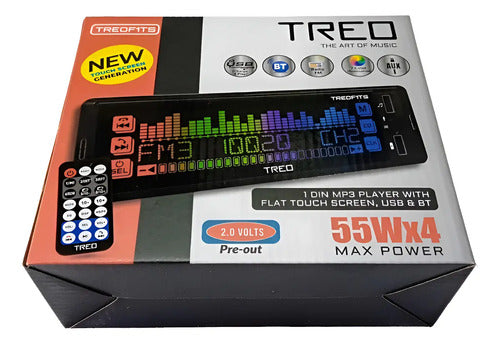 Estéreo 1 Din Pantalla Táctil Rgb Usb Bt Mp3 Treo Treof1ts