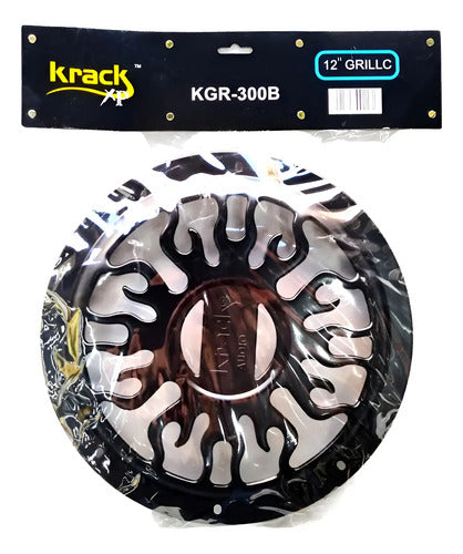 Rejilla De Metal Para Subwoofer De 12 Pulgadas Krack Kgr-300 Color Cromo