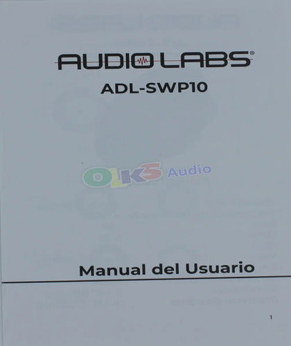 2 Subwoofer Planos 10'' 250w. Rms 4 Ohms Audiolabs Adl-swp10