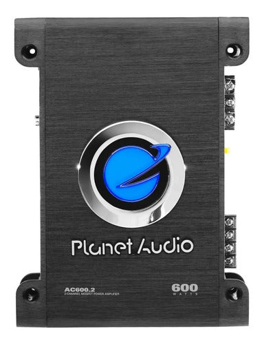 Amplificador De 2 Canales A/b 600 Watts Planet Audio Ac600.2