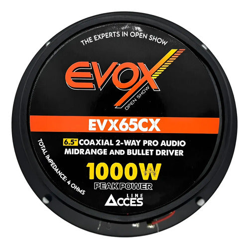 Medio Rango 6.5 250w Rms 2 Vias Open Show Evox Acces Evx65cx