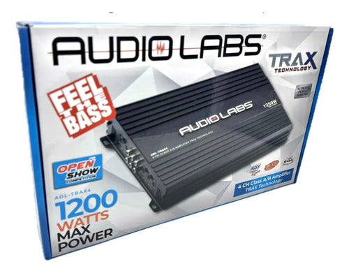 Amplificador 4 Ch Audio Labs Adl-trax4 1200w Max Clase Ab Negro