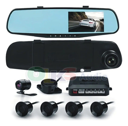 Retrovisor Cámara Reversa Extreme Ex-rt5dvr 4.3  1080p 140° Led
