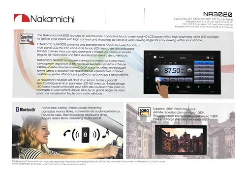 Autoestereo Pantalla 6.2 Touch Mirror Link Nakamichi Na3020