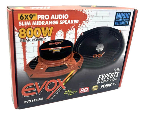 2 Medios Rangos 6x9  Slim 400w Rms 8 Ohms Evox 2-evx69slim