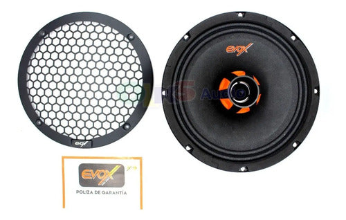 2 Medios Rangos Con Driver De 8'' 600w Rms 4 Ohm Evox Evx8cx