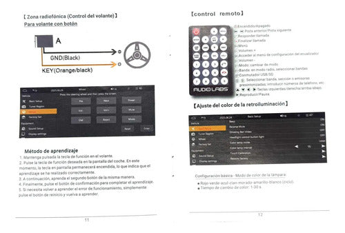Estéreo 1 Din Pantalla 7 PLG Audio Labs Carplay Inalámbrico Negro