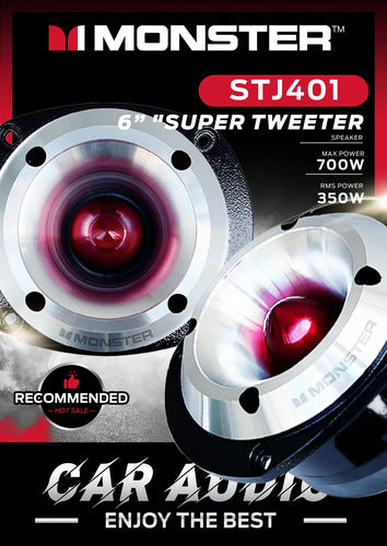 Par Tweeter Driver Spl De 6'' 350w Rms 8 Ohm Monster Stj401