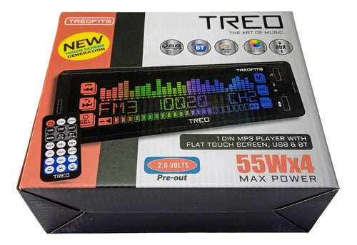 Estéreo 1 Din Pantalla Táctil Rgb Usb Bt Mp3 Treo Treof1ts