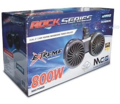 Par De Bocinas Marinas Tipo Torre 8' Rockseries Rks-m80boxg