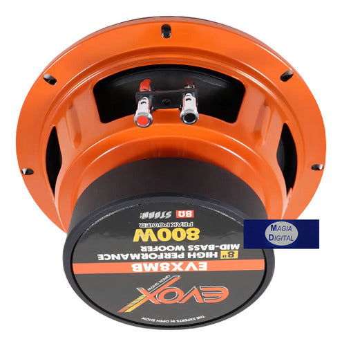 1 Medio Bajo De 8'' 400 Watts Rms 8 Ohms Evox Storm Evx8mb