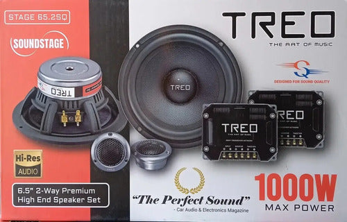Set De Medios 2 Vias Treo Stage65.2sq 1000w Premium