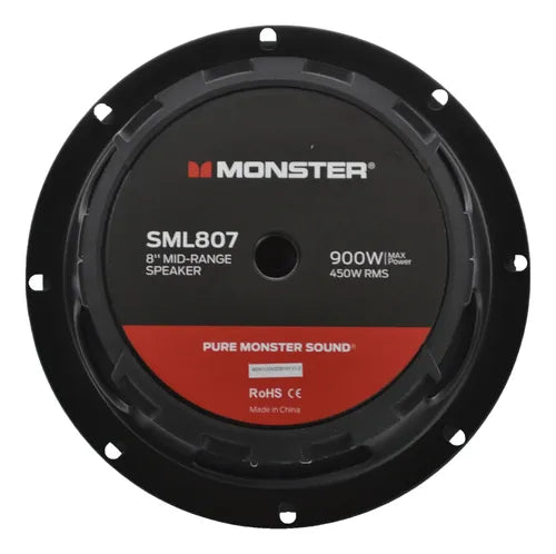 Par De Medios Rangos De 8'' 450w. Rms 8 Ohms Monster Sml807