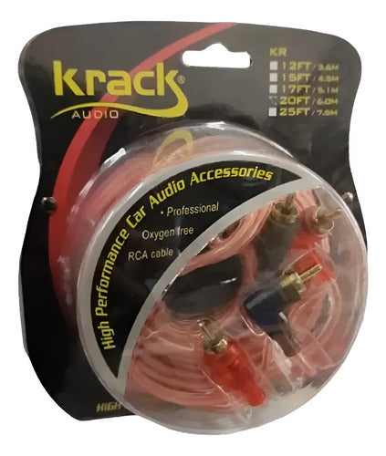 Cable Rca De 6mt. 2 Canales Libre De Oxigeno Krack Kr-20ft