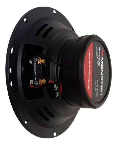 Bocinas Coaxiales 6.5 Pulgadas Monster Auto Ms652c 55w Rms Negro
