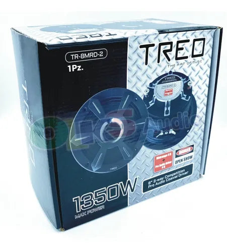 2 Medios Rangos + Driver De 8 Open Show 1350w Treo Tr-8mrd-2 Color Negro
