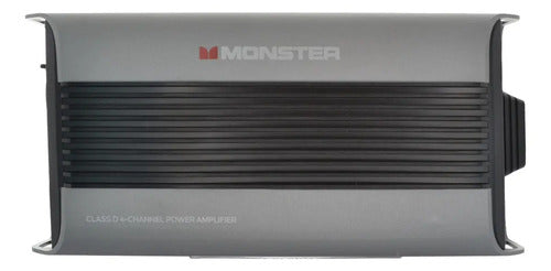 Amplificador Marino 4 Canales Monster Auto Arc140.4 2000w Gris Plateado