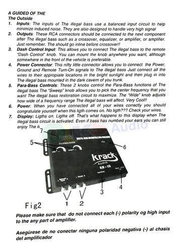 Epicentro Restaurador De Bajos C/ Control Remoto Krack Kb-10