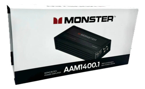 Amplificador Mono 1 Canal 1400w. Rms 1 Ohm Monster Aam1400.1