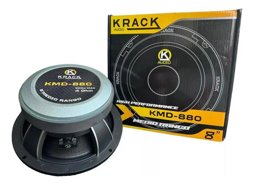 Par Medio Rango Krack Audio 8 Kmd-880 250w Rms/500w Max Color Negro