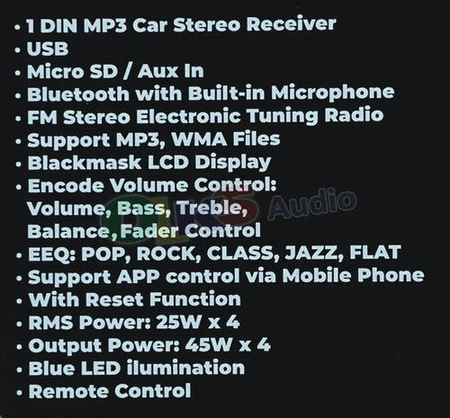 Autoestereo Bluetooth Atomic Mercury200 Usb Sd Fm App 180w