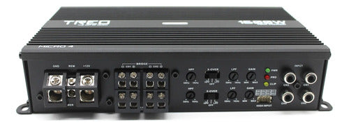 Amplificador Clase D 4canales Treo Micro4 1600watts Max Color Negro