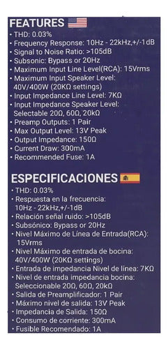 Convertidor De 2 Canales Halta Baja Audio Labs Adl-ld2pro Color Negro