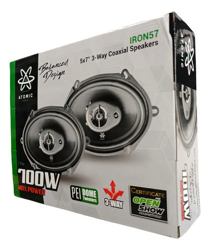 Par Bocinas 5x7 6x8 3 Vias 70 Watts Rms 4 Ohms Atomic Iron57