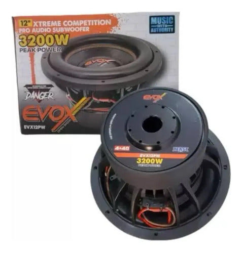 Subwoofer 12 Pulgadas Evox Evx12pw 3200w Max Spl Open Show Color Negro
