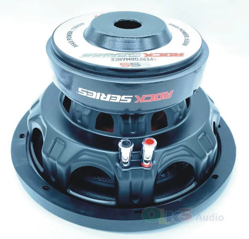 2 Subwoofers De 10'' 650w. Rms 4+4 Ohm Rockseries Rks-el1024 Color Negro
