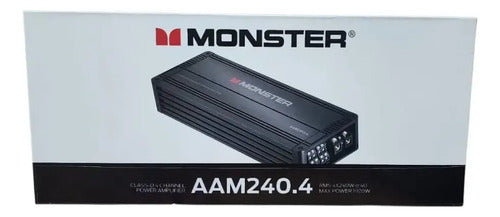 Amplificador 4 Canales X Voz Bajo 1920w Rms Monster Aam240.4